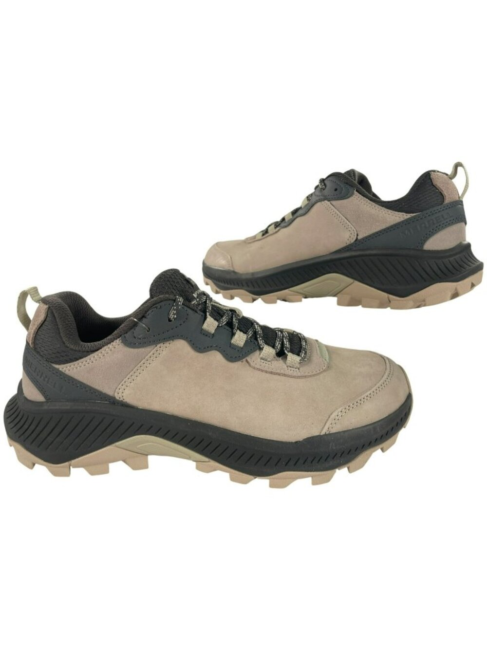 Merrell Speed Strike 2 Suede Leather Hiking Shoes Beige & Black Men's Sz 8.5 NEW